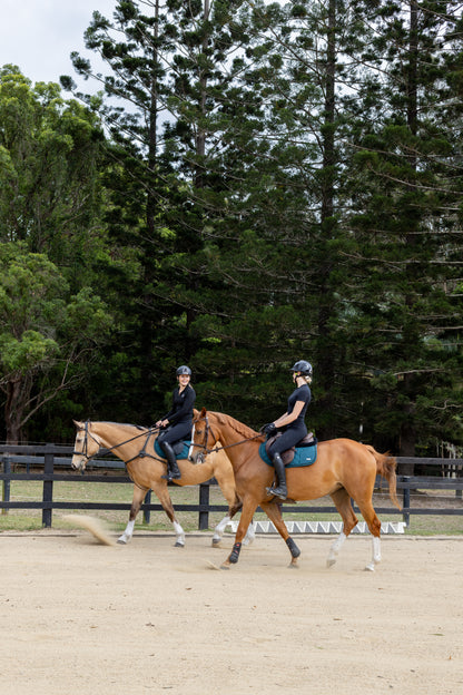 Peacock Green Jump Cut Saddle Pad With Pocket