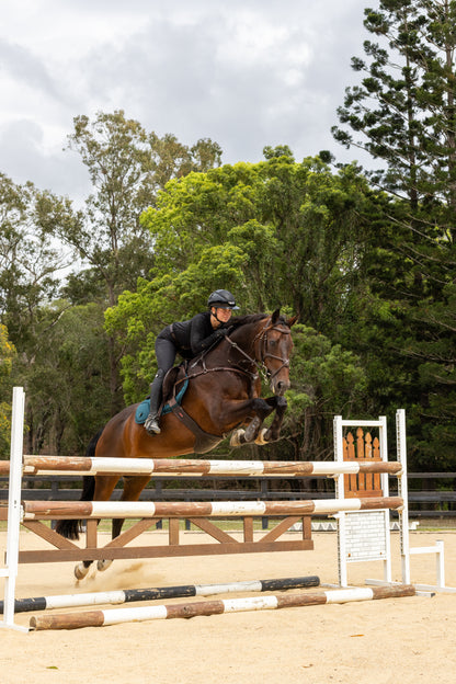 Peacock Green Jump Cut Saddle Pad With Pocket