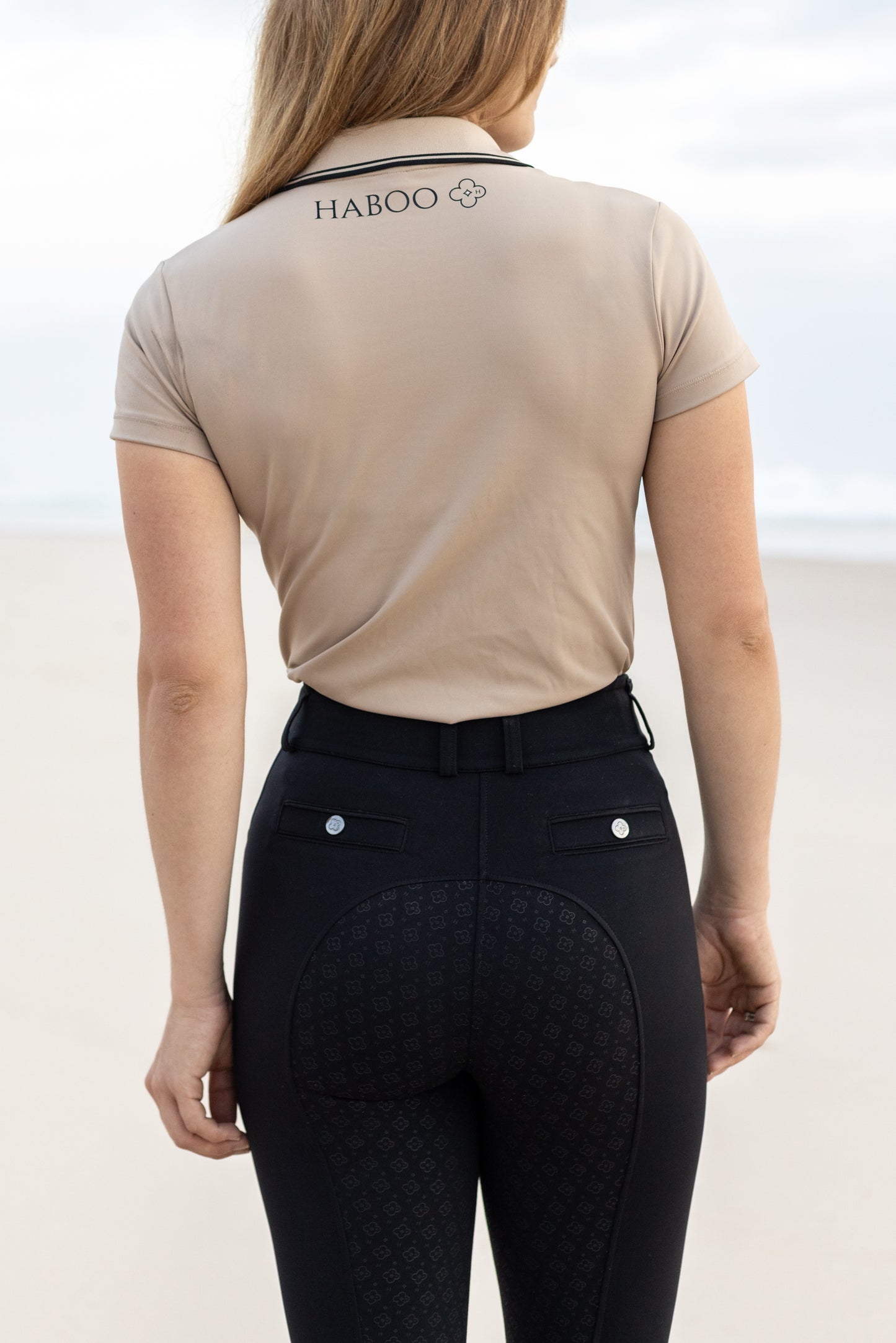 Beige Classic Riding Polo