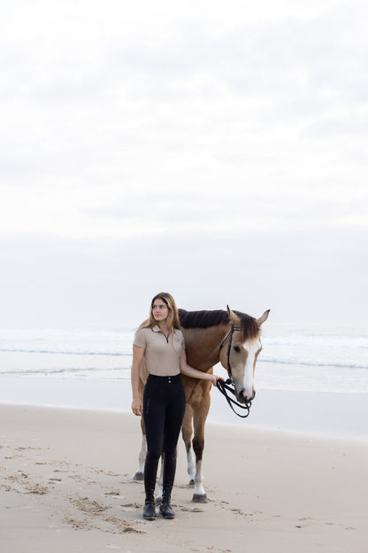 Beige Classic Riding Polo