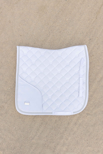 Limited Edition White Competition Dressage Saddle Pad W/Pocket