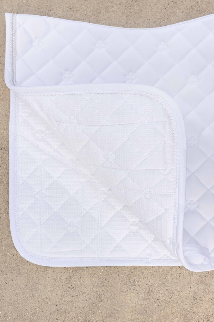 Limited Edition White Competition Dressage Saddle Pad W/Pocket