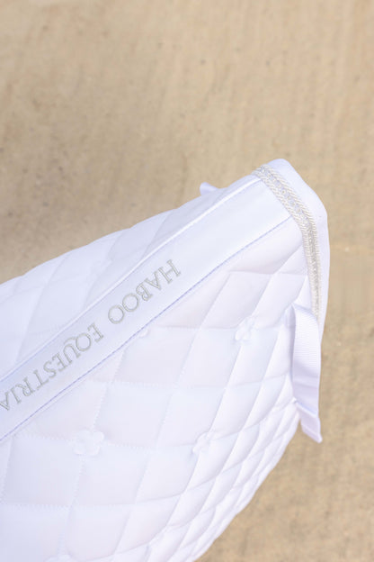 Limited Edition White Competition Dressage Saddle Pad W/Pocket