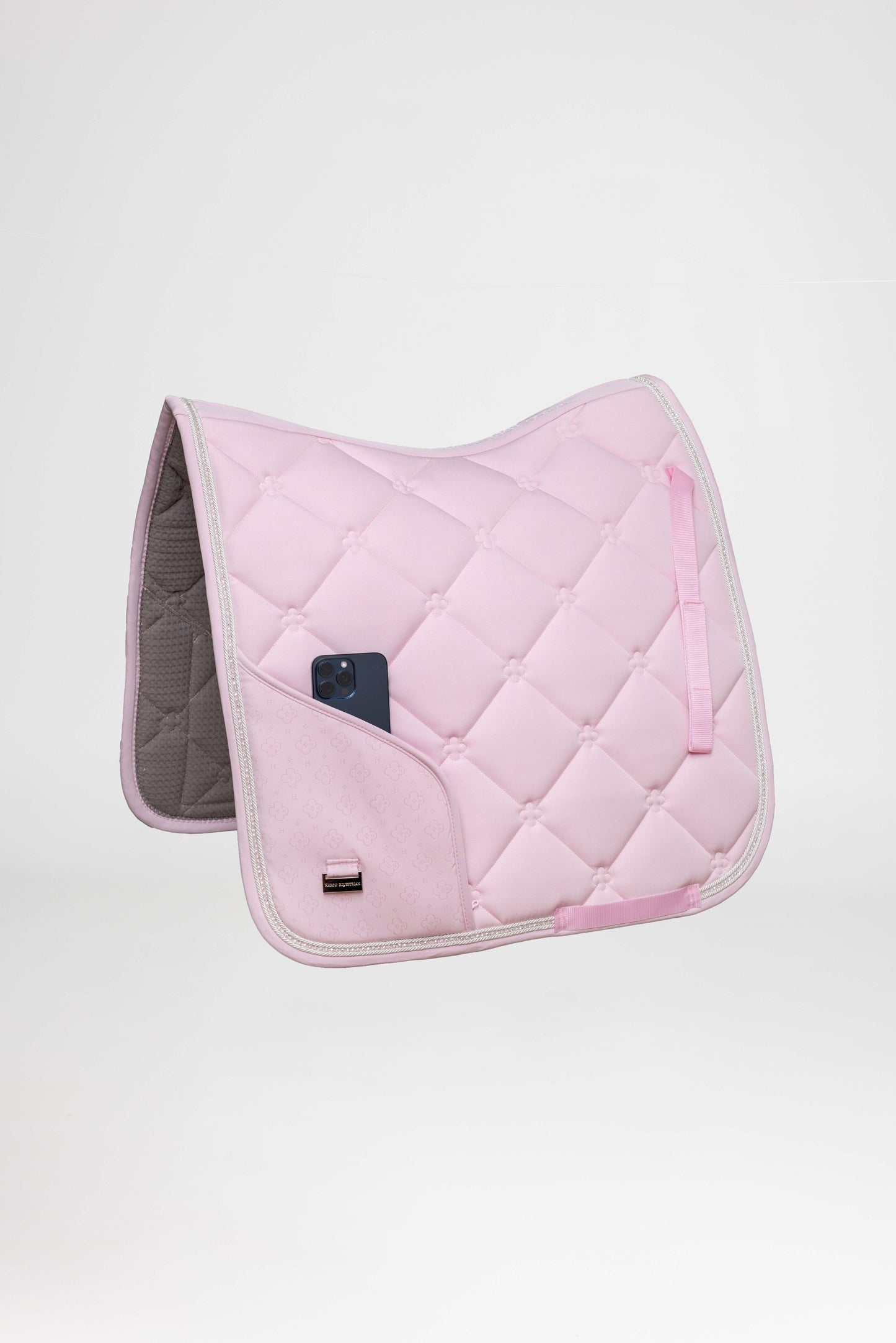 Pastel Pink Saddle Pad with Discreet Zip Pocket, Perfect For Carrots, Phones, Gloves Etc.