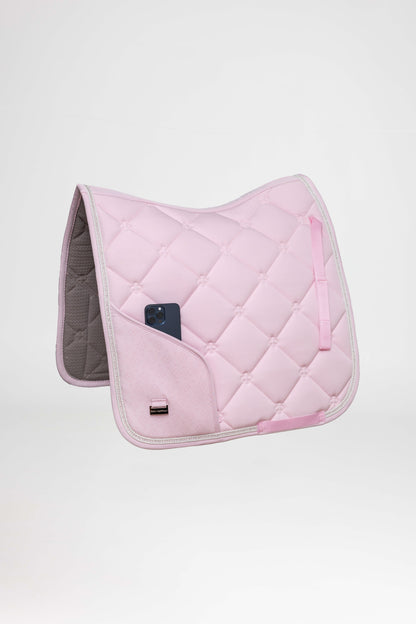Pastel Pink Saddle Pad with Discreet Zip Pocket, Perfect For Carrots, Phones, Gloves Etc.